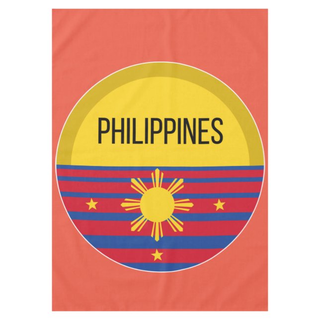 Philippines Cute Design Ideas Pattern Sunset Tablecloth (Front)