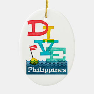 Philippines Dive - Colourful Scuba Ceramic Ornament