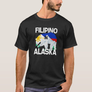 Philippines Filipino Alaska Ice Bear Flag Mountain T-Shirt
