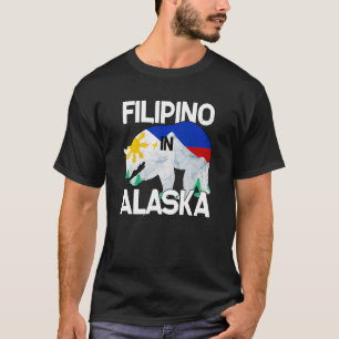 Philippines Filipino Alaska Ice Bear Flag Mountain T-Shirt