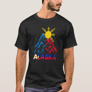 Philippines Filipino Alaska Ice Flag Mountain Alas T-Shirt