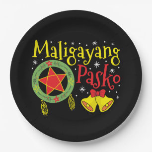 Philippines Filipino Christmas Maligayang Pasko Paper Plate