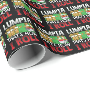 Philippines Filipino Lumpia Food Quote - Cartoon Wrapping Paper