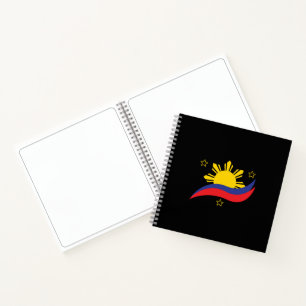 Philippines Filipino Pinoy Flag Notebook