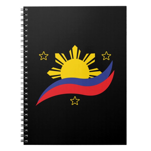 Philippines Filipino Pinoy Flag Notebook (Front)