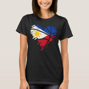 Philippines Filipino Sport Basketball Basket Heart T-Shirt