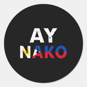 Philippines Filipino Vacation Vintage Souvenir Man Classic Round Sticker