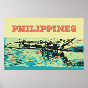Philippines, fishing scene in Visayas islands Poster