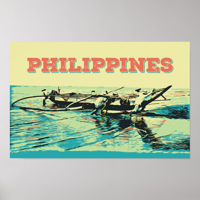 Philippines, fishing scene in Visayas islands Poster (Front)