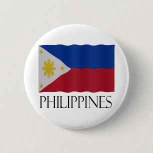 Philippines flag 6 cm round badge