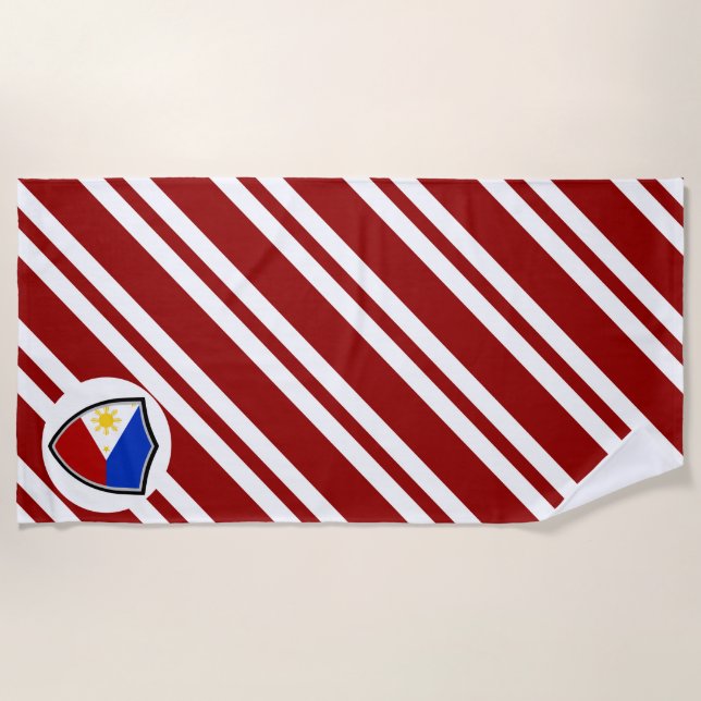 Philippines flag beach towel (Front)
