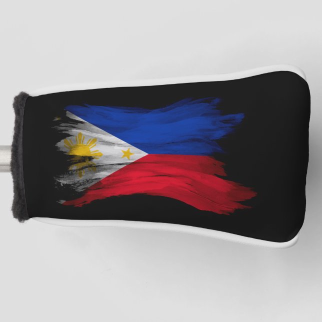 Philippines flag brush stroke, national flag golf head cover (Front)