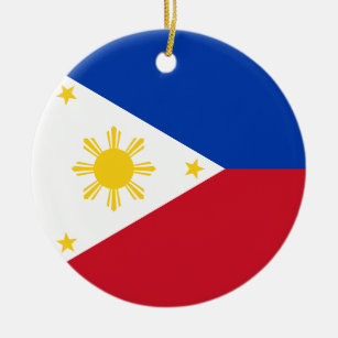 Philippines Flag Ceramic Tree Decoration