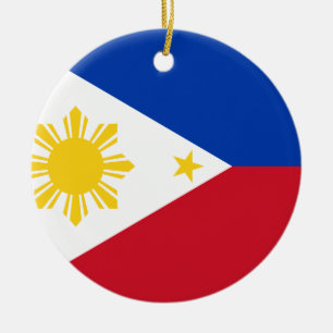 Philippines Flag Ceramic Tree Decoration