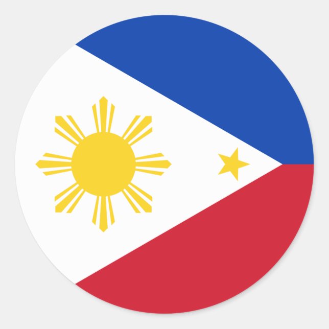 Philippines Flag Classic Round Sticker (Front)