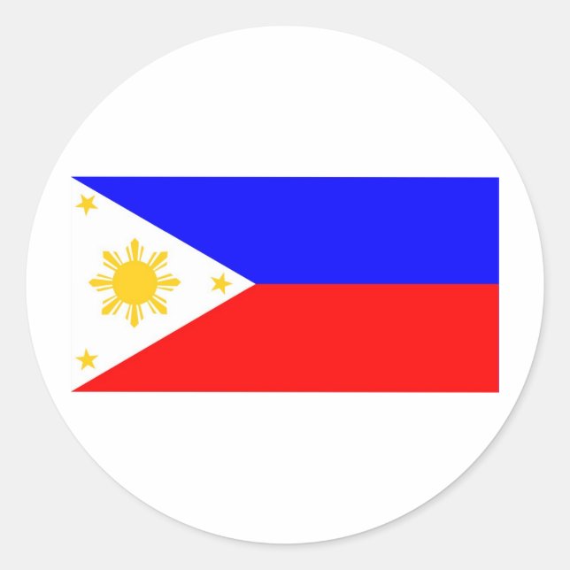 Philippines flag classic round sticker (Front)