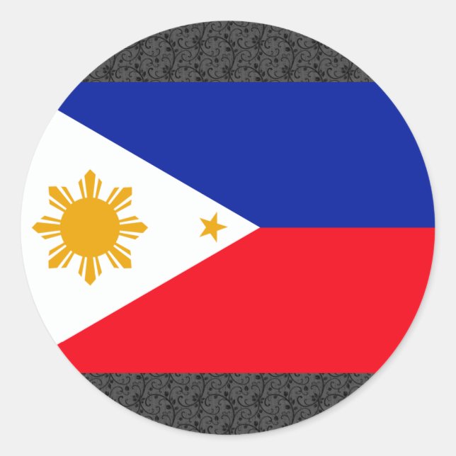 Philippines Flag Classic Round Sticker (Front)