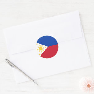 Philippines flag classic round sticker