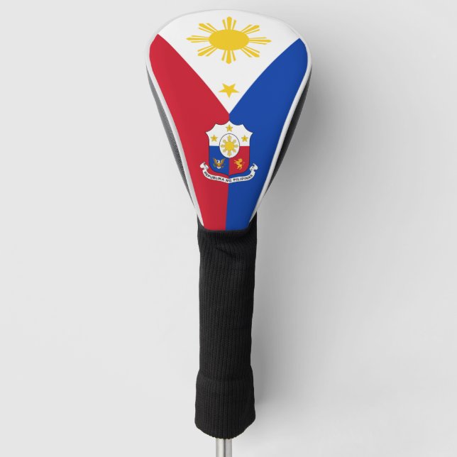 Philippines flag-coat of arms  golf head cover (Front)