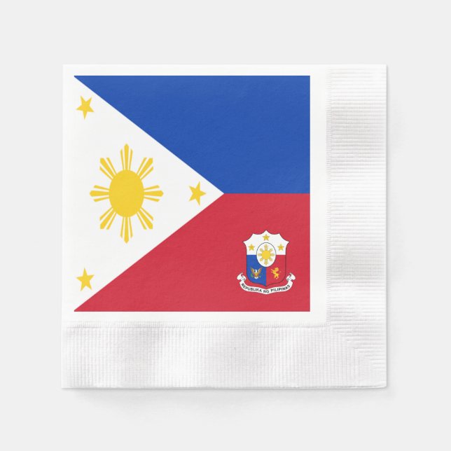 Philippines flag-coat of arms      napkin (Front)