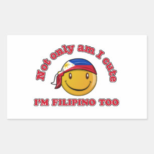 Philippines flag designs rectangular sticker