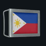 Philippines Flag Filipino Flag Belt Buckle<br><div class="desc">Patriotic flag of Philippines. Official Filipino flag on many high quality Filipino gift ideas. If you are planning a trip to Philippines then this is a cool addition to take along with you on your Filipino trip.</div>