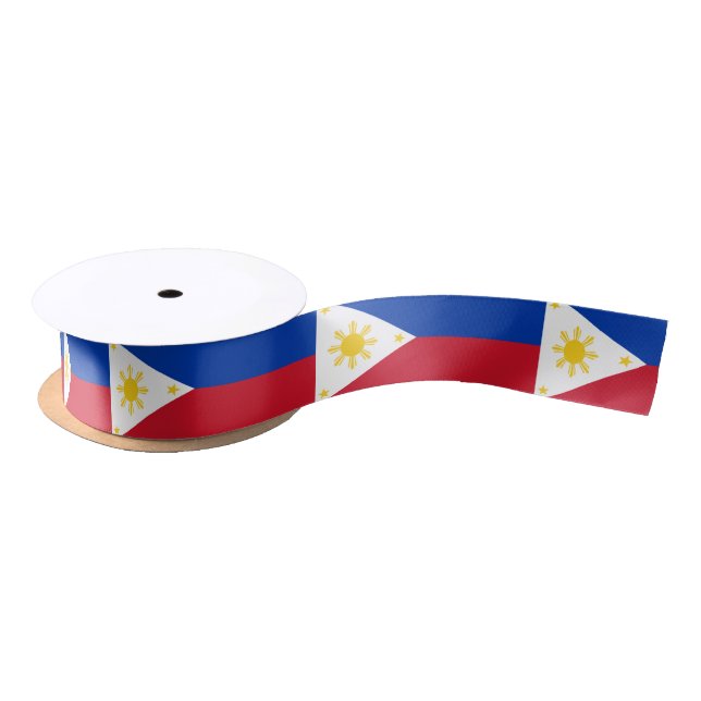 Philippines Flag Filipino Flag Satin Ribbon (Spool)