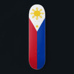 Philippines Flag Filipino Flag Skateboard<br><div class="desc">Patriotic flag of Philippines. Official Filipino flag on many high quality Filipino gift ideas. If you are planning a trip to Philippines then this is a cool addition to take along with you on your Filipino trip.</div>