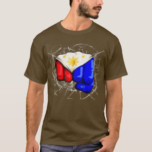 Philippines Flag Fist Filipino Laban Lang Pinoy De T-Shirt