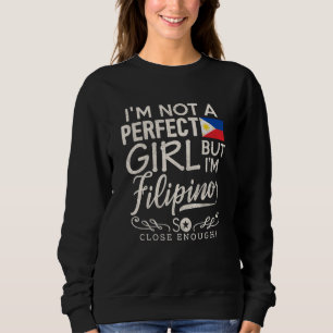Philippines Flag Girl Filipino Pride Souvenir Sweatshirt