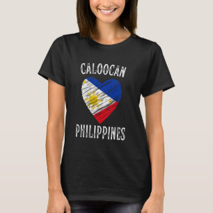 Philippines Flag Heart Caloocan City T-Shirt