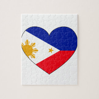 Philippines Flag Heart Jigsaw Puzzle