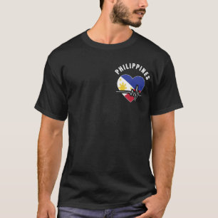 Philippines Flag Heart Pinoy Filipino Men boys T-Shirt