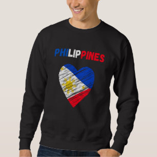 Philippines Flag Holiday Philippines Heart Filipin Sweatshirt