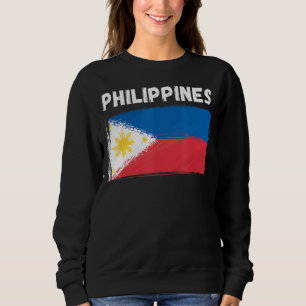 Philippines Flag Holiday Vintage Grunge Filipino F Sweatshirt
