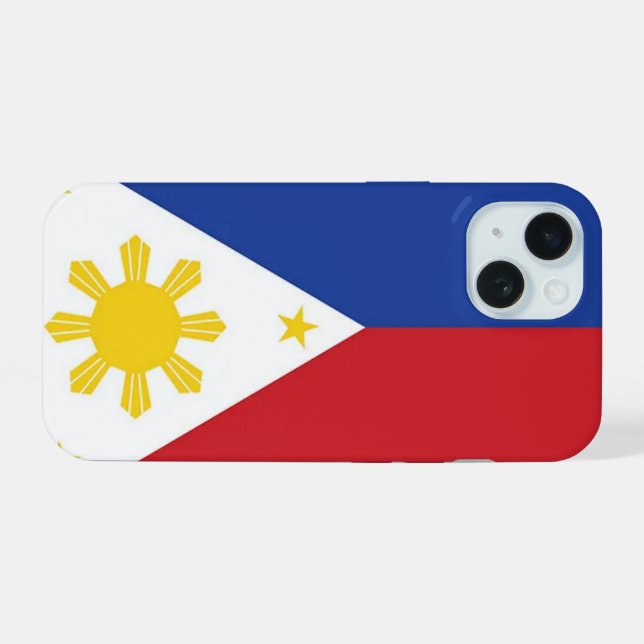 Philippines flag iPhone 15 case (Back Horizontal)