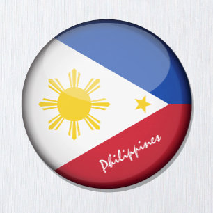 Philippines flag & Manila - travel/sports fans Magnet