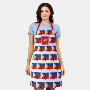 PHILIPPINES FLAG   Monogram   Filipino Apron