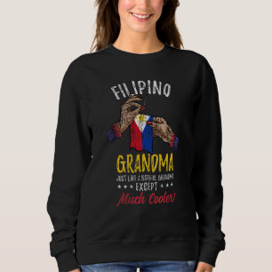 Philippines Flag Mothers Day Filipino Grandma Vint Sweatshirt