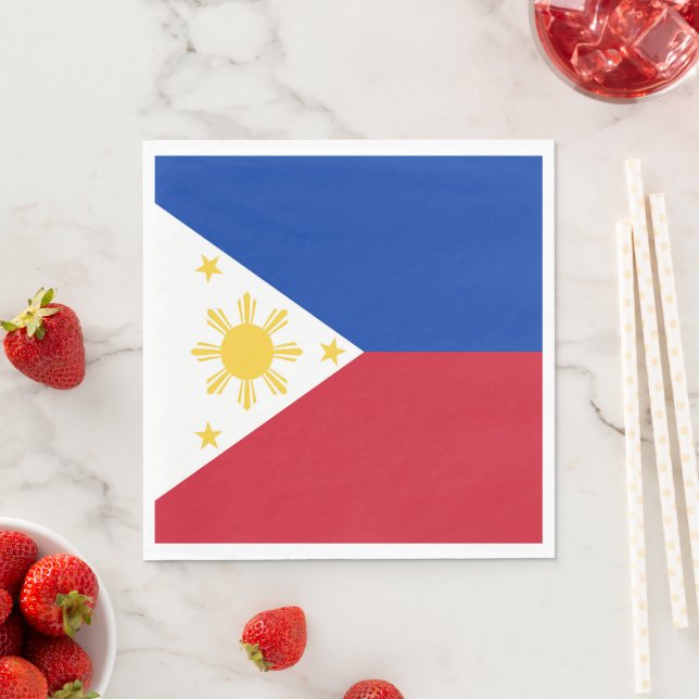 Philippines flag napkin (Insitu)