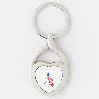 Philippines flag on the map key ring