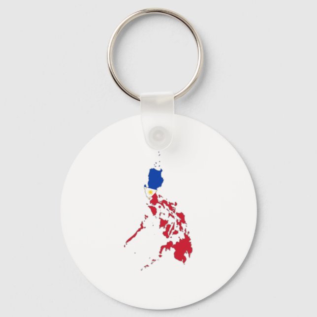 Philippines flag on the map key ring (Front)