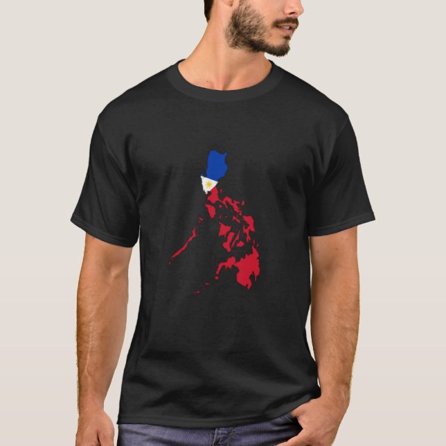 Philippines flag on the map T-Shirt (Front)