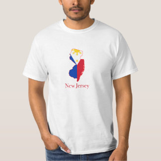 Philippines flag over New Jersey map T-Shirt