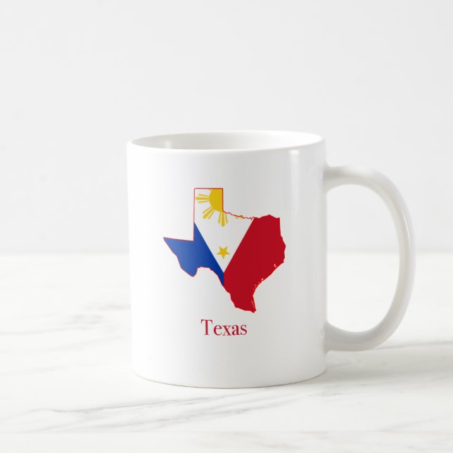 Philippines flag over Texas state map Coffee Mug (Right)