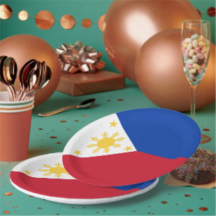 Philippines flag paper plate