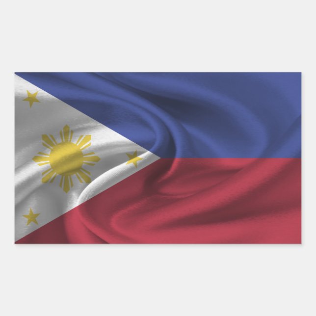 Philippines Flag Rectangular Sticker (Front)