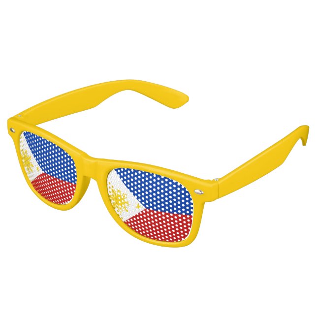 Philippines Flag Retro Sunglasses (Angled)