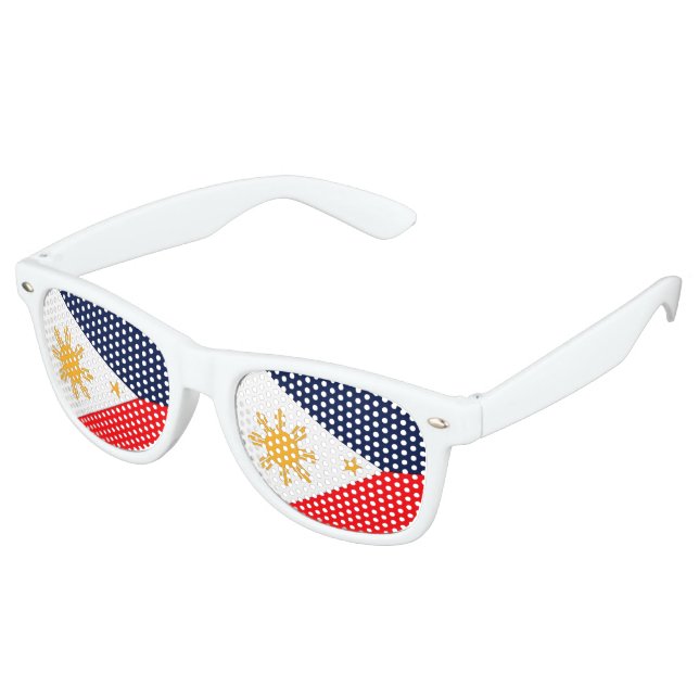 Philippines Flag Retro Sunglasses (Angled)
