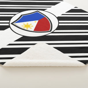 Philippines flag sherpa blanket